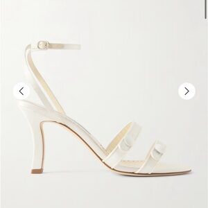 NIB Manolo Blahnik Neusita 90 Satin Sandals Size 38